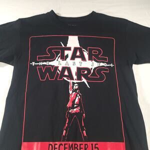 Star Wars The Last Jedi Graphic Short Sleeve T-Shirt Youth Boys Size M Black